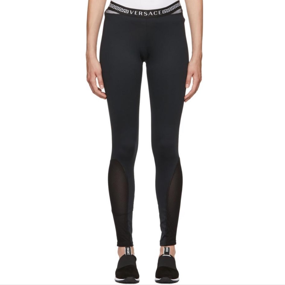 Versace Mesh Logo Leggings